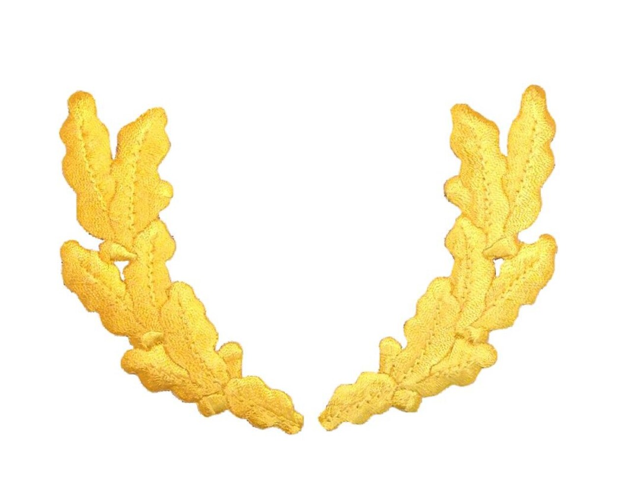 Yellow Gold Scrambled Eggs, Oak Leaves, Embroidered, Iron on Patch